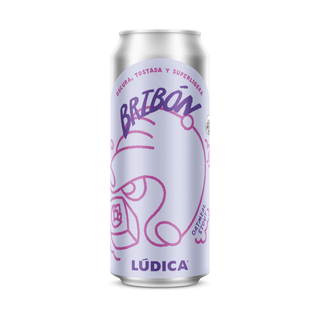 Lata de Bribón 16oz, cerveza artesanal de Lúdica Cervecería.