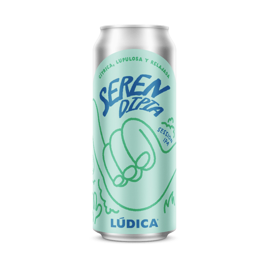 Lata de Serendipia 16oz, cerveza artesanal de Lúdica Cervecería.
