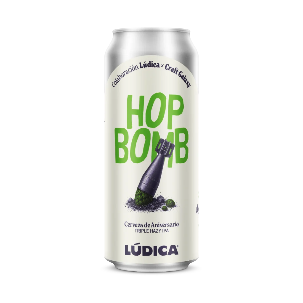 Hop Bomb IPA artesanal de Lúdica Cervecería en Tijuana
